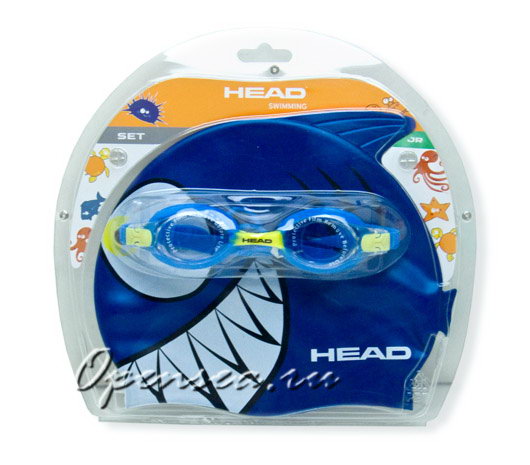 Очки Head Meteor Jr. + шапочка Акула голубая