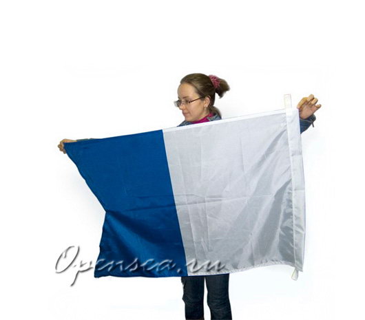 Флаг Альфа синий 60 x 72
