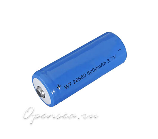 Аккумулятор для фонаря 26650 3,7v, 5000 mAh