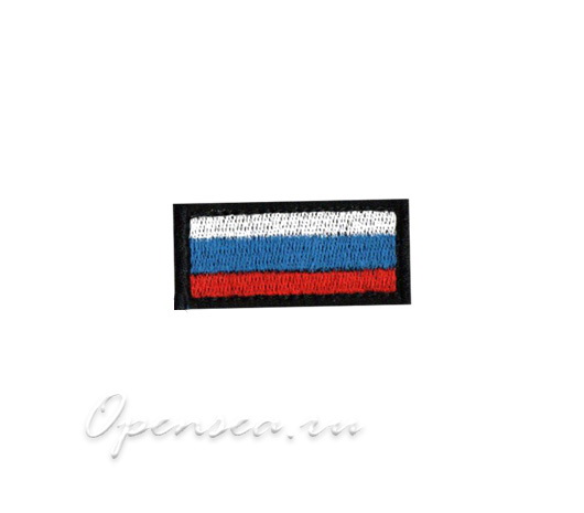 Шеврон на липучке флаг России малый прямой