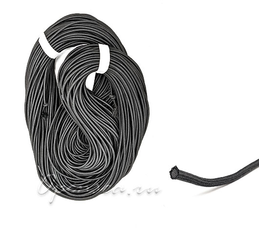 Шнур эластичный 3,5 мм черный