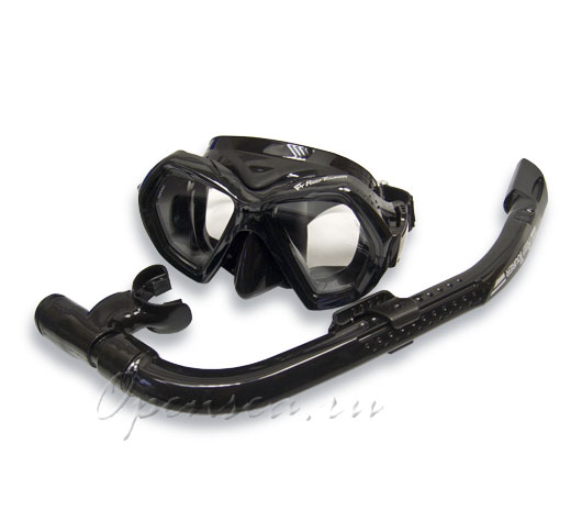 Комплект ReefTourer (маска+трубка) RT RCR0106, черный силикон