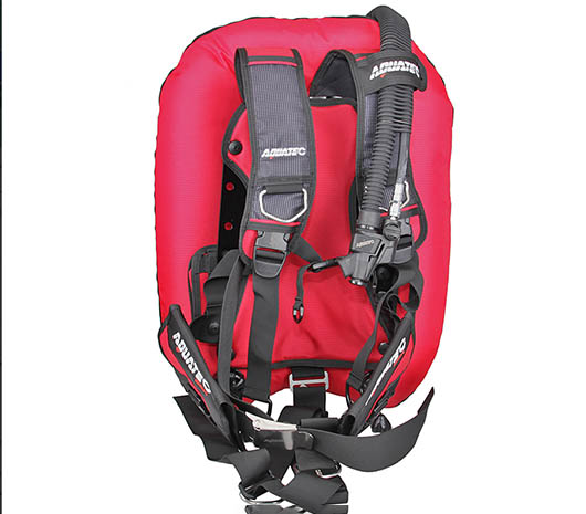 Подвесная система с крылом и алюминиевой спинкой Deep Ocean, черно-красная