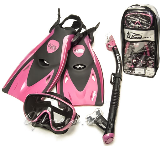 Комплект TUSA Sport Black Series: маска + трубка + ласты