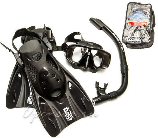 Комплект TUSA Sport: маска Platina + трубка USP-160 + ласты UF0103